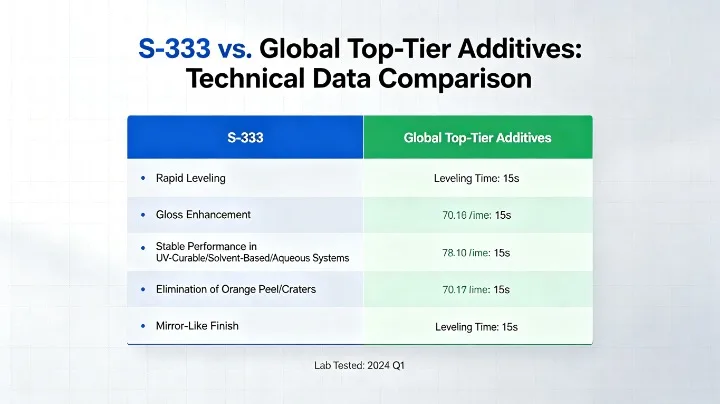 S-333 Additive tech data comparison
