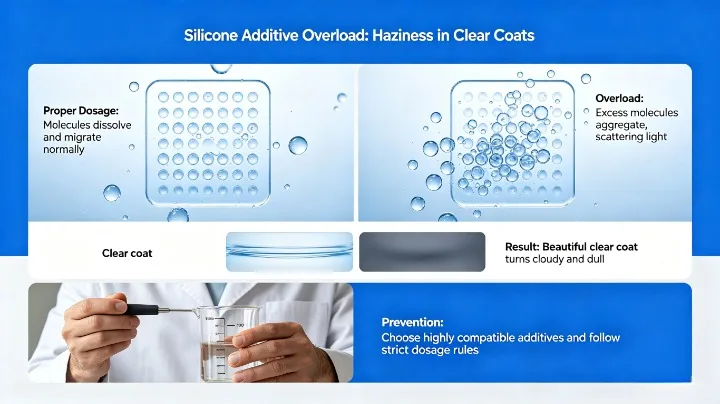 silicone-additive-overload-haziness-in-clear-coats